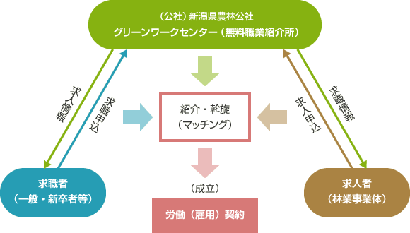 無料職業紹介フロー図